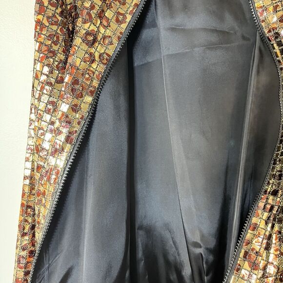 Vintage Guide Leopard Print Sequin Jacket One Size Y2K Gyaru Grunge Hippie - Picture 5 of 10